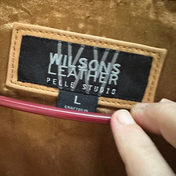 Wilson’s Classic Tan Leather Jacket Fully Lined Sz L - Picture 4 of 9